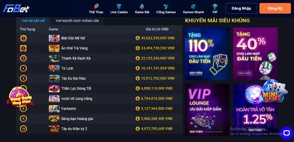 Người chơi đang thao tác trên màn hình game nổ hũ BigBet